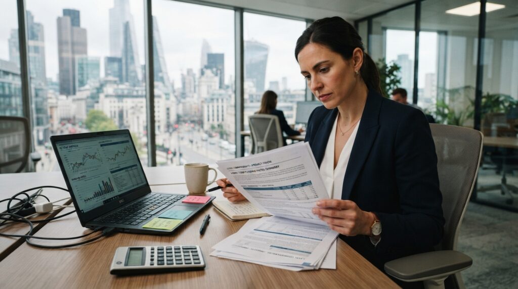 Analyst reading lease commitments and short-term funding notes Analyst reading lease commitments and short-term funding notes