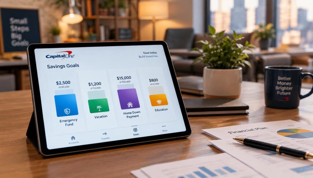 Capital One savings goals shown in separate account balances