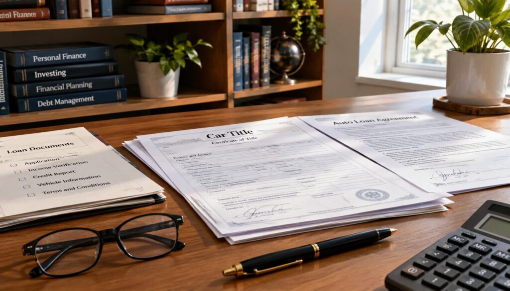 Car title and loan papers show collateral risk for borrowers Car title and loan papers show collateral risk for borrowers