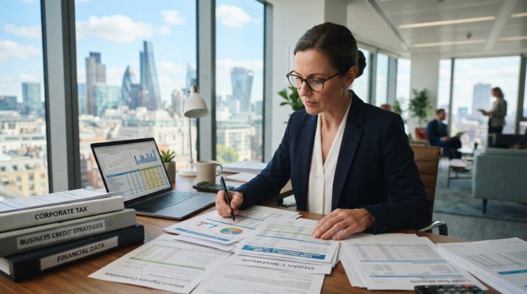 Tax adviser reviews interest deductions and business credit