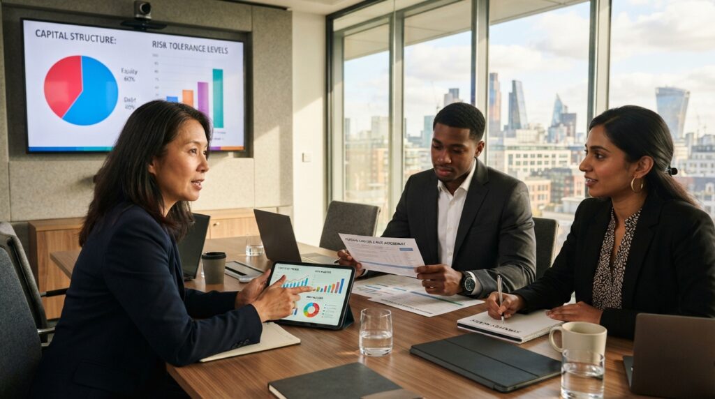 Three companies compare cash-flow risks and funding choices